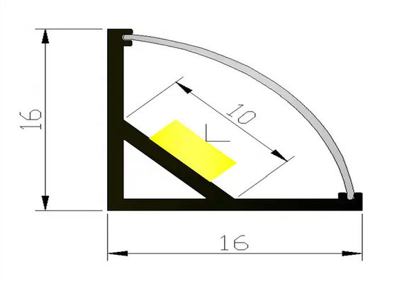 OEM โปรไฟลอลูมิเนียม Anodizing Extrusion สําหรับ LED Strip Lighting ISO9001