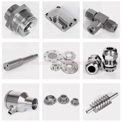 ชิ้นส่วนกลึง CNC ที่มีความแม่นยำวัสดุอลูมิเนียมสแตนเลส± 0.005 มม. บริการตัดเฉือนความอดทน